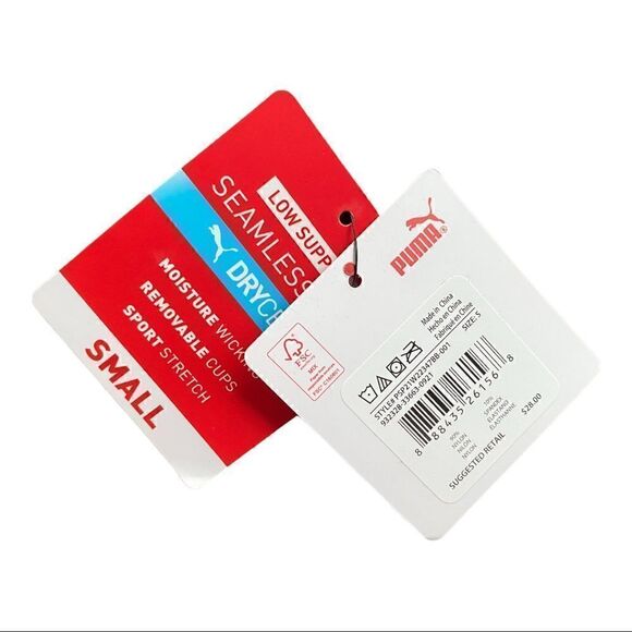 PUMA Gray and Black Zebra Cross-back Sports Bra - Picture 11 of 12